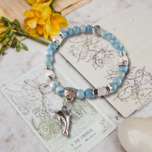 Bracelet en Larimar et agate naturelle